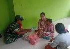 ‎Uluran Tangan Sang Prajurit, Babinsa Koramil 0602-09/Cikeusal Kodim 0602/Serang Bagi Harapan dan Gizi untuk Muhamad Pajar  ‎