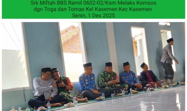 Babinsa Koramil 0602-02/Kasemen Kodim 0602/Serang Hadiri Pengajian Bulanan Bersama Tokoh Agama dan Tokoh Masyarakat